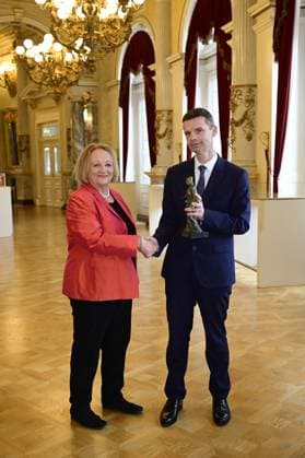 Sabine Leutheusser-Schnarrenberger und Marko Bosnjak bei der Verleihung des Friedenspreis Dresden 2025 - International Peace Prize an den Europäischen Gerichtshof für Menschenrechte (EGMR) in der Semperoper. Dresden, 16.02.2025 Sachsen Germany Copyright: xMatthiasxWehnertx