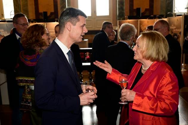 Marko Bosnjak und Sabine Leutheusser-Schnarrenberger bei der Verleihung des Friedenspreis Dresden 2025 - International Peace Prize an den Europäischen Gerichtshof für Menschenrechte (EGMR) in der Semperoper. Dresden, 16.02.2025 Sachsen Germany Copyright: xMatthiasxWehnertx