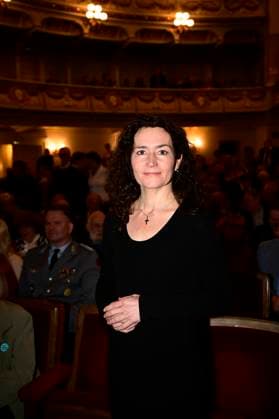 Constanze Geiert bei der Verleihung des Friedenspreis Dresden 2025 - International Peace Prize an den Europäischen Gerichtshof für Menschenrechte (EGMR) in der Semperoper. Dresden, 16.02.2025 Sachsen Germany Copyright: xMatthiasxWehnertx