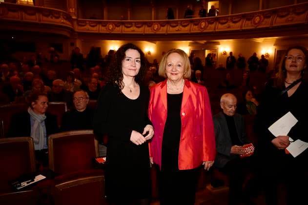 Constanze Geiert und Sabine Leutheusser-Schnarrenberger bei der Verleihung des Friedenspreis Dresden 2025 - International Peace Prize an den Europäischen Gerichtshof für Menschenrechte (EGMR) in der Semperoper. Dresden, 16.02.2025 Sachsen Germany Copyright: xMatthiasxWehnertx