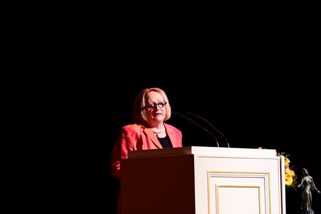 Sabine Leutheusser-Schnarrenberger bei der Verleihung des Friedenspreis Dresden 2025 - International Peace Prize an den Europäischen Gerichtshof für Menschenrechte (EGMR) in der Semperoper. Dresden, 16.02.2025 Sachsen Germany Copyright: xMatthiasxWehnertx