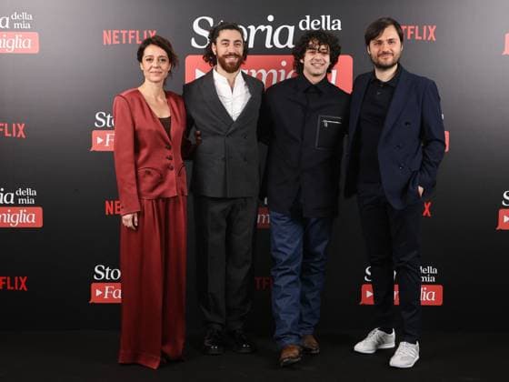 Rome, Photocall Netflix series History of my family Rome, Soho hotel, photocall Netflix series History of my family . In the photo: Vanessa Scalera, Eduardo Scarpetta, Massimiliano Caiazzo, Antonio Gargiulo Rome Italy  Copyright: xIPA ABACAx