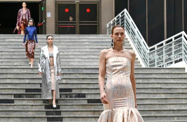 February 18, 2025, Madrid, Madrid, SPAIN: The Museo del Traje in Madrid has hosted the fashion show by designer Duyos, where the designer presents TECNO, his autumn-winter 2025-2026 collection. The designer is parading for the first time outside MBFWMadrid and he does so with a carefully crafted and groundbreaking staging and a clear message to combat ageism and defend that beauty is diverse and ageless. On this unique catwalk at the Museo del Traje, with its imposing main staircase as its cornerstone, more than 40 models, aged between 18 and 64, will showcase the firm s new proposals. Duyos gives visibility to women over 50 who were no longer active, recovering some of the protagonists of his shows in the 90s and 2000s. Among them, Laura S - ZUMAz108 20250218_znp_z108_048 Copyright: xRichardxZubelzux