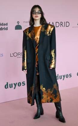 February 18, 2025, Madrid, Madrid, SPAIN: The Museo del Traje in Madrid has hosted the fashion show by designer Duyos, where the designer presents TECNO, his autumn-winter 2025-2026 collection. The designer is parading for the first time outside MBFWMadrid and he does so with a carefully crafted and groundbreaking staging and a clear message to combat ageism and defend that beauty is diverse and ageless. On this unique catwalk at the Museo del Traje, with its imposing main staircase as its cornerstone, more than 40 models, aged between 18 and 64, will showcase the firm s new proposals. Duyos gives visibility to women over 50 who were no longer active, recovering some of the protagonists of his shows in the 90s and 2000s. Among them, Laura S - ZUMAz108 20250218_znp_z108_092 Copyright: xRichardxZubelzux