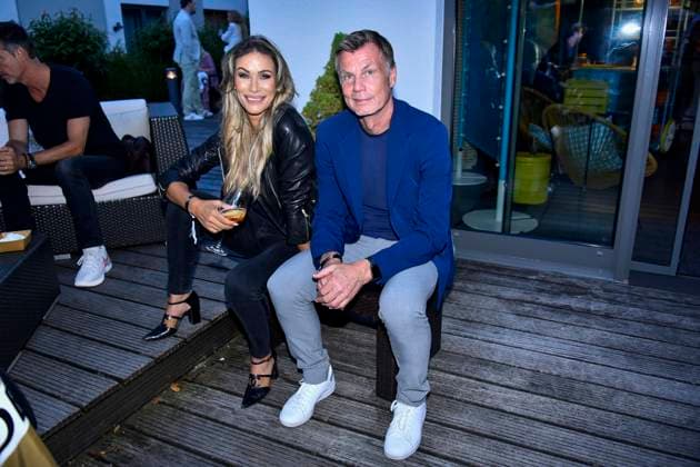 Schauspielerin Yasmina Filali und Ex-Fußballer Thomas Helmer das getrennte Paar zusammen zu Gast bei der Sommer Party des Aspria Hamburg Uhlenhorst am Samstag 26.08.2023 in Hamburg HH D *** Actress Yasmina Filali and Ex Footballer Thomas Helmer the separate pair together to Guest at the Summer Party of Aspria Hamburg Uhlenhorst on Saturday 26 08 2023 in Hamburg HH D