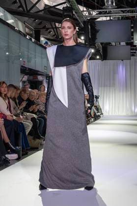 February 19, 2025, Madrid, Madrid, Spain: Model walks the runway at the RAFAEL URQUIZAR fashion show Ã¢â‚¬oeVANGUARDÃ¢â‚¬Â during the Mercedes Benz Fashion Week Madrid at Movistar Arena on February 19, 2025 in Madrid, Spain. Madrid Spain - ZUMAc312 1059032014st Copyright: xOscarxManuelxSanchezx