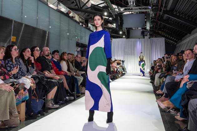 February 19, 2025, Madrid, Madrid, Spain: Model walks the runway at the RAFAEL URQUIZAR fashion show Ã¢â‚¬oeVANGUARDÃ¢â‚¬Â during the Mercedes Benz Fashion Week Madrid at Movistar Arena on February 19, 2025 in Madrid, Spain. Madrid Spain - ZUMAc312 1059032040st Copyright: xOscarxManuelxSanchezx