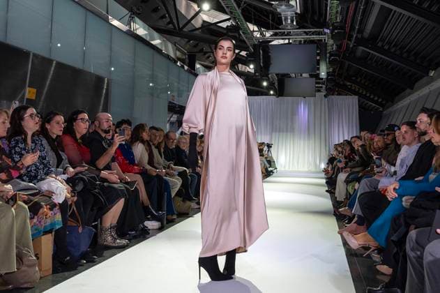 February 19, 2025, Madrid, Madrid, Spain: Model walks the runway at the RAFAEL URQUIZAR fashion show Ã¢â‚¬oeVANGUARDÃ¢â‚¬Â during the Mercedes Benz Fashion Week Madrid at Movistar Arena on February 19, 2025 in Madrid, Spain. Madrid Spain - ZUMAc312 1059032165st Copyright: xOscarxManuelxSanchezx