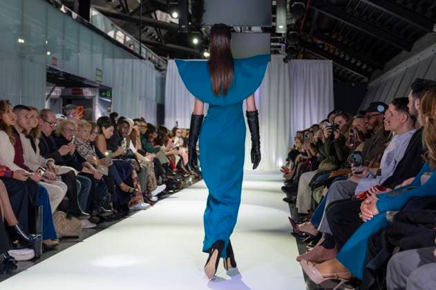 February 19, 2025, Madrid, Madrid, Spain: Model walks the runway at the RAFAEL URQUIZAR fashion show Ã¢â‚¬oeVANGUARDÃ¢â‚¬Â during the Mercedes Benz Fashion Week Madrid at Movistar Arena on February 19, 2025 in Madrid, Spain. Madrid Spain - ZUMAc312 1059032212st Copyright: xOscarxManuelxSanchezx