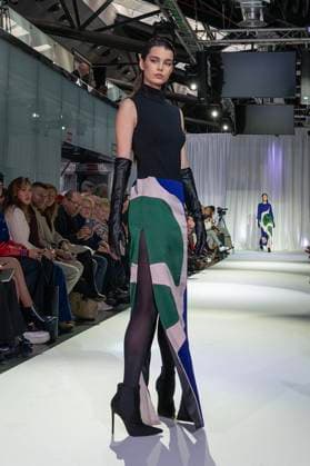 February 19, 2025, Madrid, Madrid, Spain: Model walks the runway at the RAFAEL URQUIZAR fashion show Ã¢â‚¬oeVANGUARDÃ¢â‚¬Â during the Mercedes Benz Fashion Week Madrid at Movistar Arena on February 19, 2025 in Madrid, Spain. Madrid Spain - ZUMAc312 1059032338st Copyright: xOscarxManuelxSanchezx