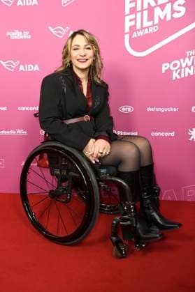 Kristina Vogel beim 99Fire Films Award während der Berlinale 2025 in der Astor Film Lounge. Berlin, 19.02.2025