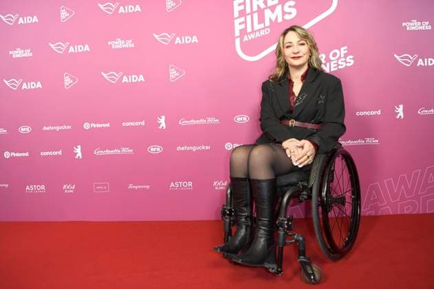 Kristina Vogel beim 99Fire Films Award während der Berlinale 2025 in der Astor Film Lounge. Berlin, 19.02.2025