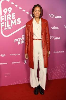Pauline Afaja beim 99Fire Films Award während der Berlinale 2025 in der Astor Film Lounge. Berlin, 19.02.2025