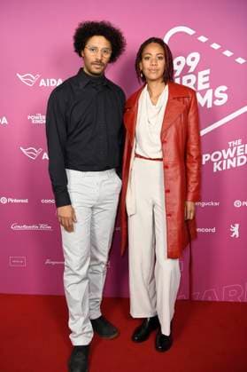 Marvin Krüger und Pauline Afaja beim 99Fire Films Award während der Berlinale 2025 in der Astor Film Lounge. Berlin, 19.02.2025