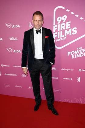 Stefan Kiwit beim 99Fire Films Award während der Berlinale 2025 in der Astor Film Lounge. Berlin, 19.02.2025