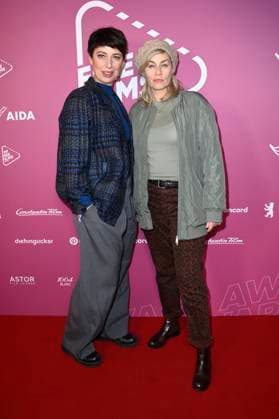 Agnes Mann und Gesine Cukrowski beim 99Fire Films Award während der Berlinale 2025 in der Astor Film Lounge. Berlin, 19.02.2025
