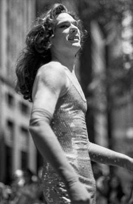 man in drag during NYC Pride March in New York City, USA on June 28th 1992 *** man in drag during NYC Pride March in New York City, USA on June 28th 1992