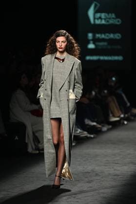 A model wears at collection runway a creation from Baro Lucas during Pasarela Cibeles Mercedes-Benz Fashion Week Madrid 2025 in Madrid, on Thursday ,20 February 2025. Cordon Press 