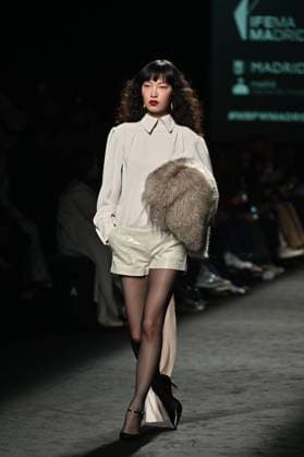 A model wears at collection runway a creation from Baro Lucas during Pasarela Cibeles Mercedes-Benz Fashion Week Madrid 2025 in Madrid, on Thursday ,20 February 2025. Cordon Press 