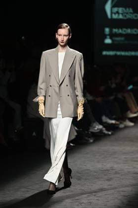 A model wears at collection runway a creation from Baro Lucas during Pasarela Cibeles Mercedes-Benz Fashion Week Madrid 2025 in Madrid, on Thursday ,20 February 2025. Cordon Press 