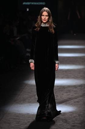 A model wears at collection runway a creation from Yolancris during Pasarela Cibeles Mercedes-Benz Fashion Week Madrid 2025 in Madrid, on Thursday ,20 February 2025. Cordon Press 