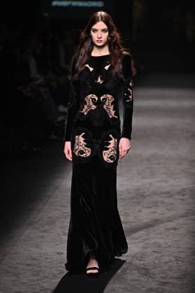 A model wears at collection runway a creation from Yolancris during Pasarela Cibeles Mercedes-Benz Fashion Week Madrid 2025 in Madrid, on Thursday ,20 February 2025. Cordon Press 
