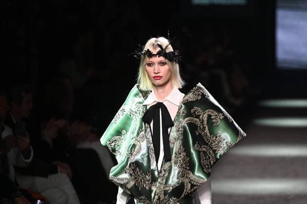 A model wears at collection runway a creation from Yolancris during Pasarela Cibeles Mercedes-Benz Fashion Week Madrid 2025 in Madrid, on Thursday ,20 February 2025. Cordon Press 