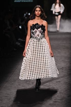 A model wears at collection runway a creation from Yolancris during Pasarela Cibeles Mercedes-Benz Fashion Week Madrid 2025 in Madrid, on Thursday ,20 February 2025. Cordon Press 