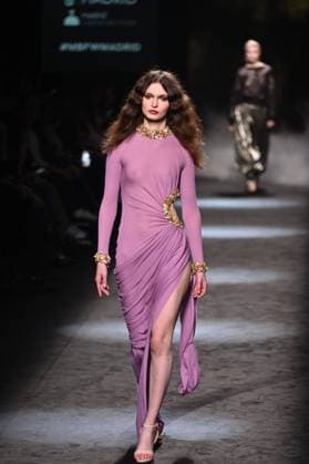 A model wears at collection runway a creation from Yolancris during Pasarela Cibeles Mercedes-Benz Fashion Week Madrid 2025 in Madrid, on Thursday ,20 February 2025. Cordon Press 