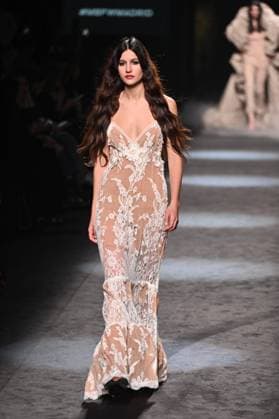 A model wears at collection runway a creation from Yolancris during Pasarela Cibeles Mercedes-Benz Fashion Week Madrid 2025 in Madrid, on Thursday ,20 February 2025. Cordon Press 