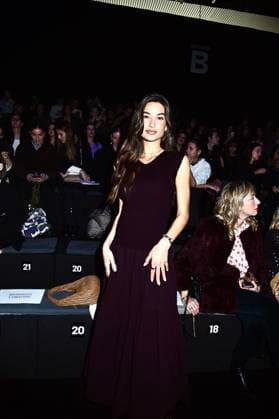 Estela Grande at the front row of Yolancris collection during Pasarela Cibeles Mercedes-Benz Fashion Week Madrid 2025 in Madrid, on Thursday ,20 February 2025. Cordon Press  ANTONIOxQUILEZ