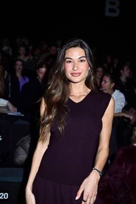 Estela Grande at the front row of Yolancris collection during Pasarela Cibeles Mercedes-Benz Fashion Week Madrid 2025 in Madrid, on Thursday ,20 February 2025. Cordon Press  ANTONIOxQUILEZ