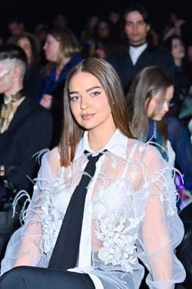 Laura Escanes at the front row of Yolancris collection during Pasarela Cibeles Mercedes-Benz Fashion Week Madrid 2025 in Madrid, on Thursday ,20 February 2025. Cordon Press  ANTONIOxQUILEZ