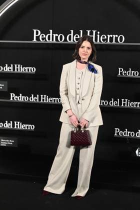 Pedro del Hierro presents its OI25 26 El Pellizco collection at the 81st edition of MBFWM Isabelle Junot poses at the Pedro del Hierro photocall during the presentation of its OI25 26 El Pellizco collection at the 81st edition of MBFWM, on February 20, 2025, in Madrid Spain FASHION MERCEDES BENZ FASHION WEEK FAMOUS DESIGNERS José Madrid Madrid Madrid Spain  Copyright: xJosÃ xOlivax 6532212
