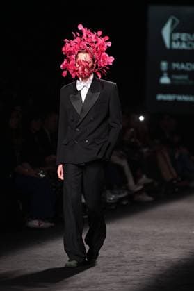 A model wears at collection runway a creation from Mans during Pasarela Cibeles Mercedes-Benz Fashion Week Madrid 2025 in Madrid, on Thursday ,20 February 2025. Cordon Press 