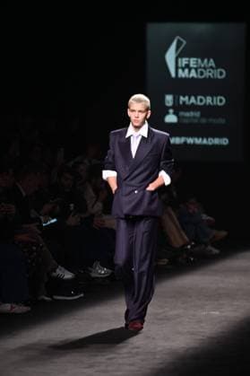 A model wears at collection runway a creation from Mans during Pasarela Cibeles Mercedes-Benz Fashion Week Madrid 2025 in Madrid, on Thursday ,20 February 2025. Cordon Press 