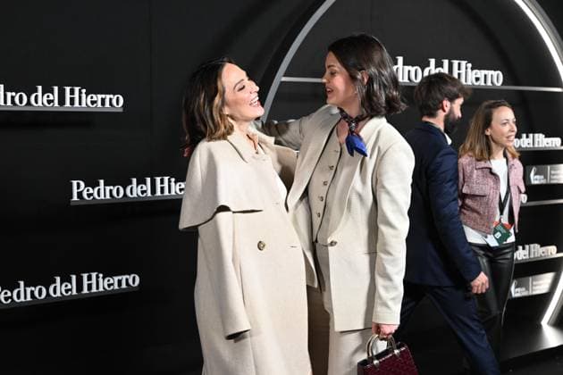 Pedro del Hierro presents his OI25 26 El Pellizco collection at the 81st edition of MBFWM Tamara Falcó and Isabelle Junot during the photocall of Pedro del Hierro during the presentation of his OI25 26 El Pellizco collection at the 81st edition of MBFWM, on February 20, 2025, in Madrid Spain FASHION MERCEDES BENZ FASHION WEEK FAMOUS DESIGNERS José Madrid Madrid Madrid Spain  Copyright: xJosÃ xOlivax 6532279