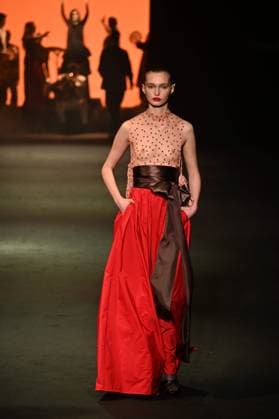 A model wears at collection runway a creation from Pedro de lHierro during Pasarela Cibeles Mercedes-Benz Fashion Week Madrid 2025 in Madrid, on Thursday ,20 February 2025. Cordon Press 