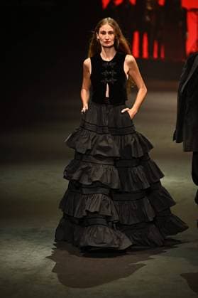 A model wears at collection runway a creation from Pedro de lHierro during Pasarela Cibeles Mercedes-Benz Fashion Week Madrid 2025 in Madrid, on Thursday ,20 February 2025. Cordon Press 