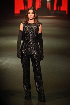 A model wears at collection runway a creation from Pedro de lHierro during Pasarela Cibeles Mercedes-Benz Fashion Week Madrid 2025 in Madrid, on Thursday ,20 February 2025. Cordon Press 