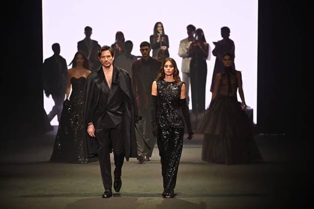 A model wears at collection runway a creation from Pedro de lHierro during Pasarela Cibeles Mercedes-Benz Fashion Week Madrid 2025 in Madrid, on Thursday ,20 February 2025. Cordon Press 