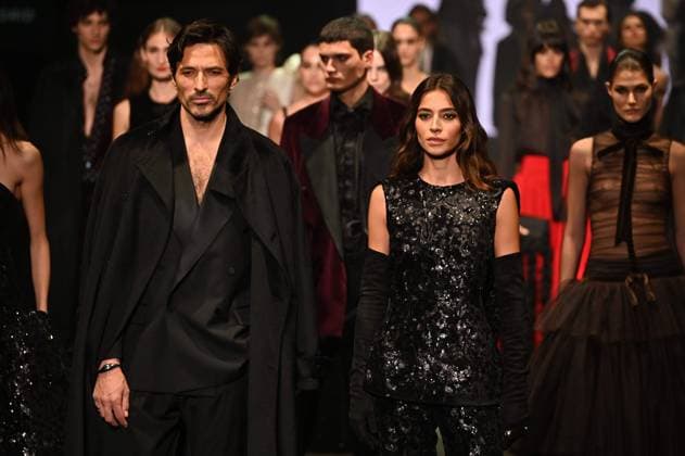 A model wears at collection runway a creation from Pedro de lHierro during Pasarela Cibeles Mercedes-Benz Fashion Week Madrid 2025 in Madrid, on Thursday ,20 February 2025. Cordon Press 