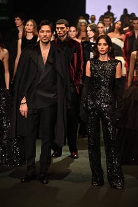 A model wears at collection runway a creation from Pedro de lHierro during Pasarela Cibeles Mercedes-Benz Fashion Week Madrid 2025 in Madrid, on Thursday ,20 February 2025. Cordon Press 