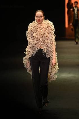 A model wears at collection runway a creation from Pedro de lHierro during Pasarela Cibeles Mercedes-Benz Fashion Week Madrid 2025 in Madrid, on Thursday ,20 February 2025. Cordon Press 