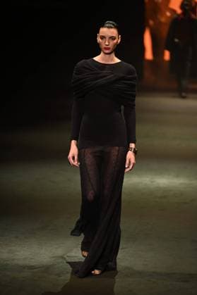 A model wears at collection runway a creation from Pedro de lHierro during Pasarela Cibeles Mercedes-Benz Fashion Week Madrid 2025 in Madrid, on Thursday ,20 February 2025. Cordon Press 