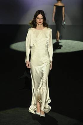 A model wears at collection runway a creation from Menchen Thomas during Pasarela Cibeles Mercedes-Benz Fashion Week Madrid 2025 in Madrid, on Thursday ,20 February 2025. Cordon Press 