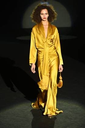 A model wears at collection runway a creation from Menchen Thomas during Pasarela Cibeles Mercedes-Benz Fashion Week Madrid 2025 in Madrid, on Thursday ,20 February 2025. Cordon Press 