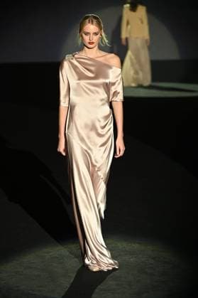 A model wears at collection runway a creation from Menchen Thomas during Pasarela Cibeles Mercedes-Benz Fashion Week Madrid 2025 in Madrid, on Thursday ,20 February 2025. Cordon Press 