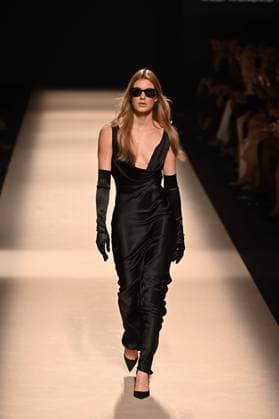 A model wears at collection runway a creation from Alex Riviere during Pasarela Cibeles Mercedes-Benz Fashion Week Madrid 2025 in Madrid, on Thursday ,20 February 2025. Cordon Press 