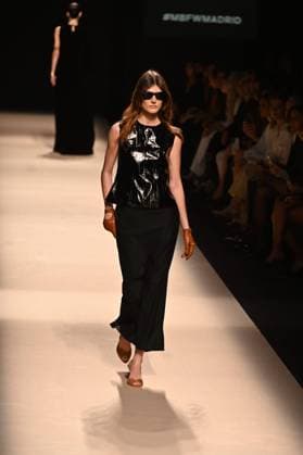 A model wears at collection runway a creation from Alex Riviere during Pasarela Cibeles Mercedes-Benz Fashion Week Madrid 2025 in Madrid, on Thursday ,20 February 2025. Cordon Press 